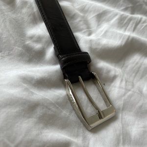 Brown Gucci Belt Silver Buckle